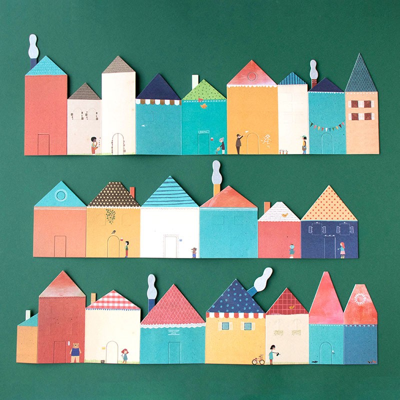 Creative houses sticker activity